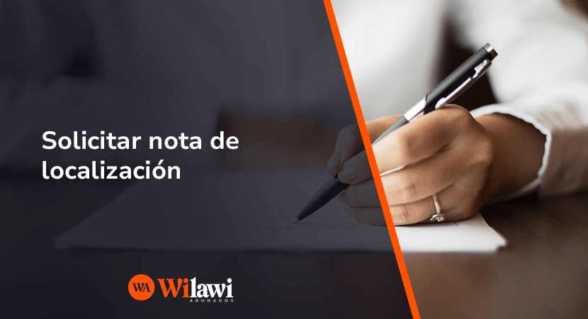 Solicitar nota de localización