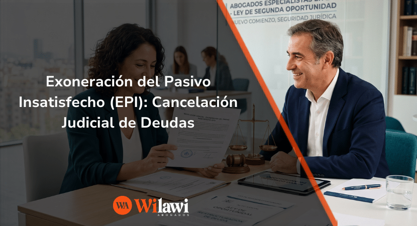 Exoneración del Pasivo Insatisfecho EPI proceso judicial para cancelar deudas definitivamente - Wilawi Abogados